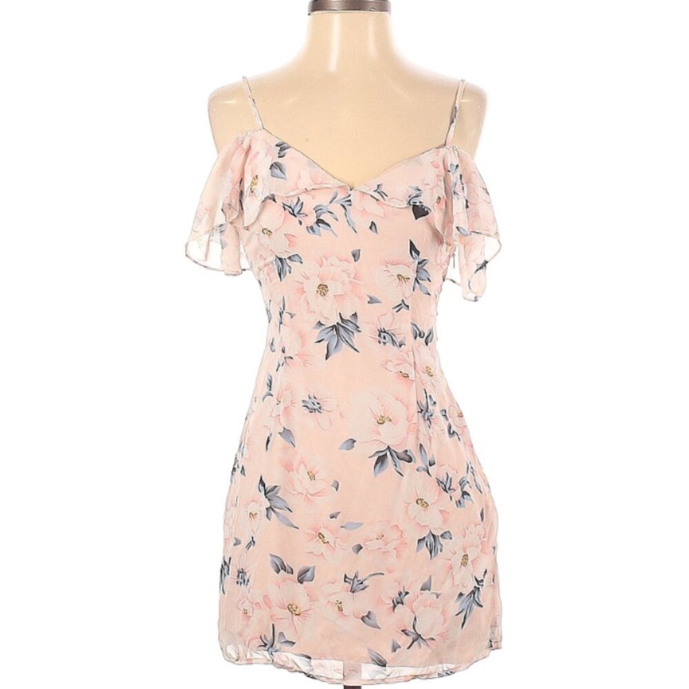 Superdown Size XS Light Pink Floral Mini Dress